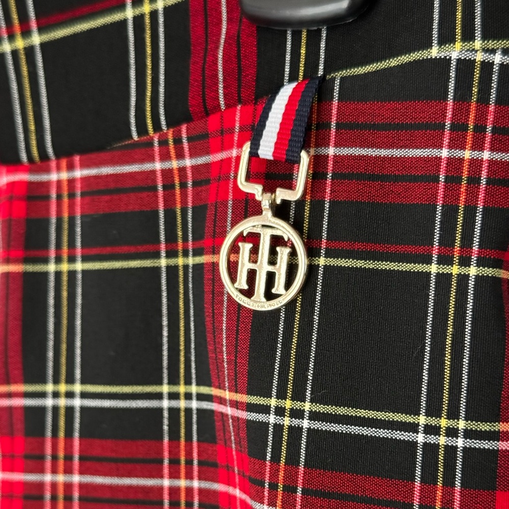 TOMMY HILFIGER Women's TH Flex Light Weight Ponte Pants Plaid (6)